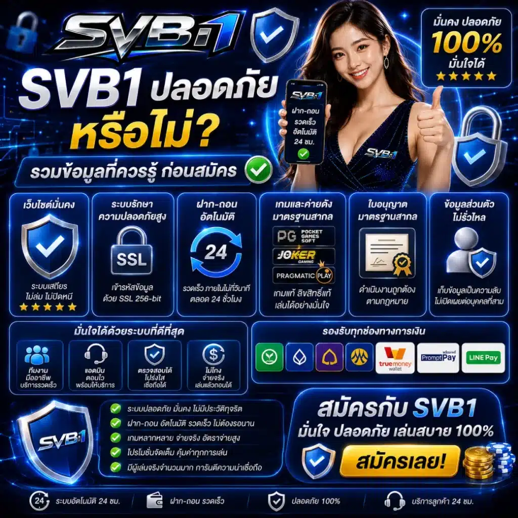 SVB1 ปลอดภัยหรือไม่_ รวมข้อมูลที่ควรรู้ก่อนสมัคร