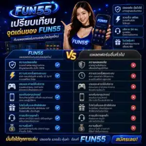 เปรียบเทียบจุดเด่นของ FUN55 กับแพลตฟอร์มเกมออนไลน์ยุคใหม่
